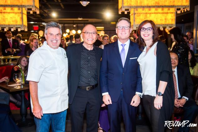 Mango Tree restaurateurs Richard Sandoval and Pitaya Phanphensophon, CityCenter Senior Manager Timothy Lowery, and Capitol File Publisher Suzy Jacobs.